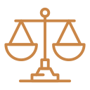 Scales of justice symbol representing legal services and criminal defense expertise at Barry Hogen Law.